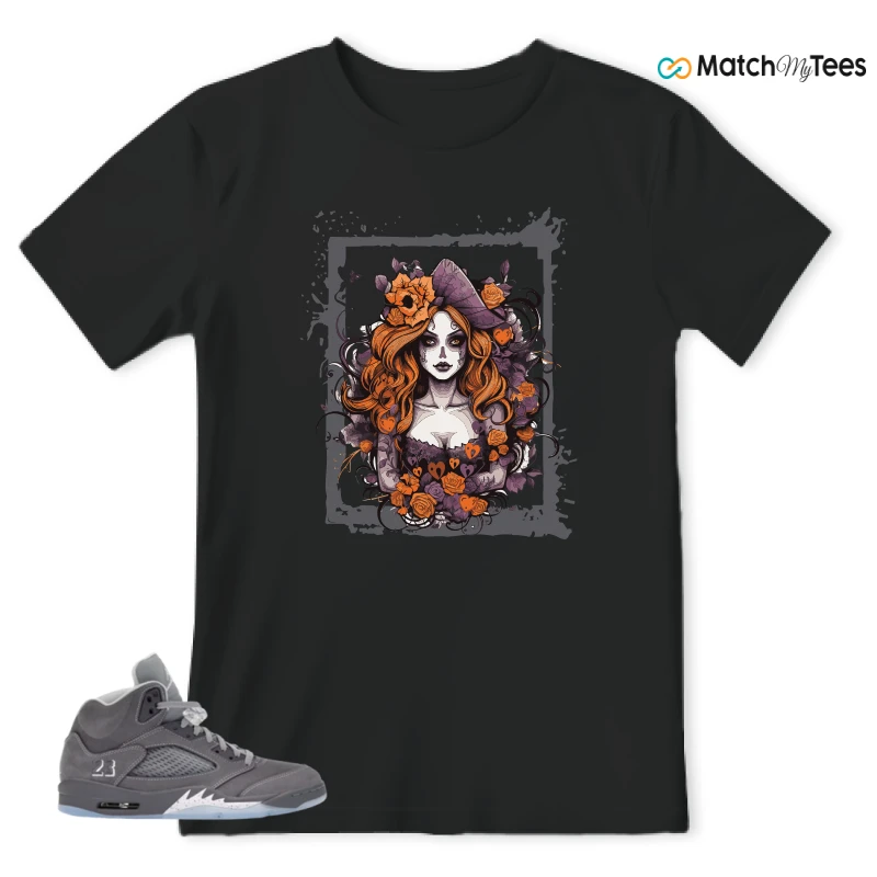 NIKE AIR JORDAN 5 WOLF GREY SNEAKER Matching Tees t-shirt