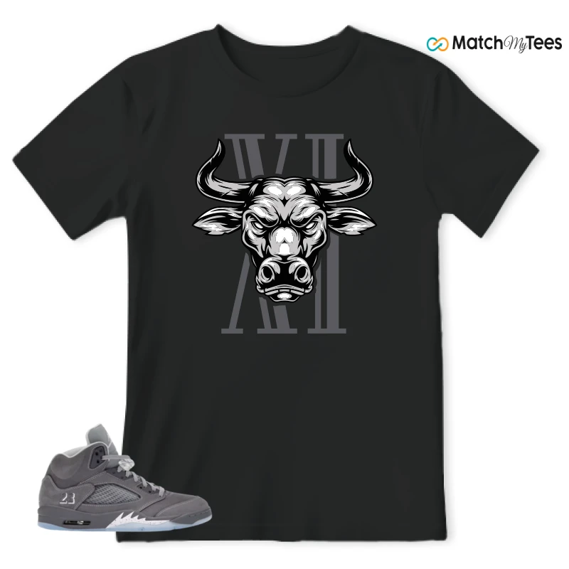 NIKE AIR JORDAN 5 WOLF GREY SNEAKER Matching Tees t-shirt