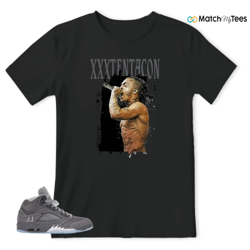 NIKE AIR JORDAN 5 WOLF GREY SNEAKER Matching Tees t-shirt