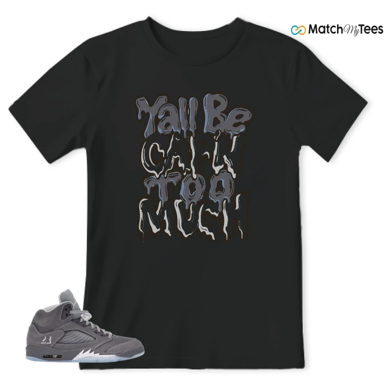 NIKE AIR JORDAN 5 WOLF GREY SNEAKER Matching Tees t-shirt