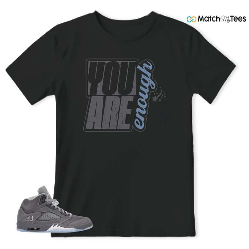 NIKE AIR JORDAN 5 WOLF GREY SNEAKER Matching Tees t-shirt