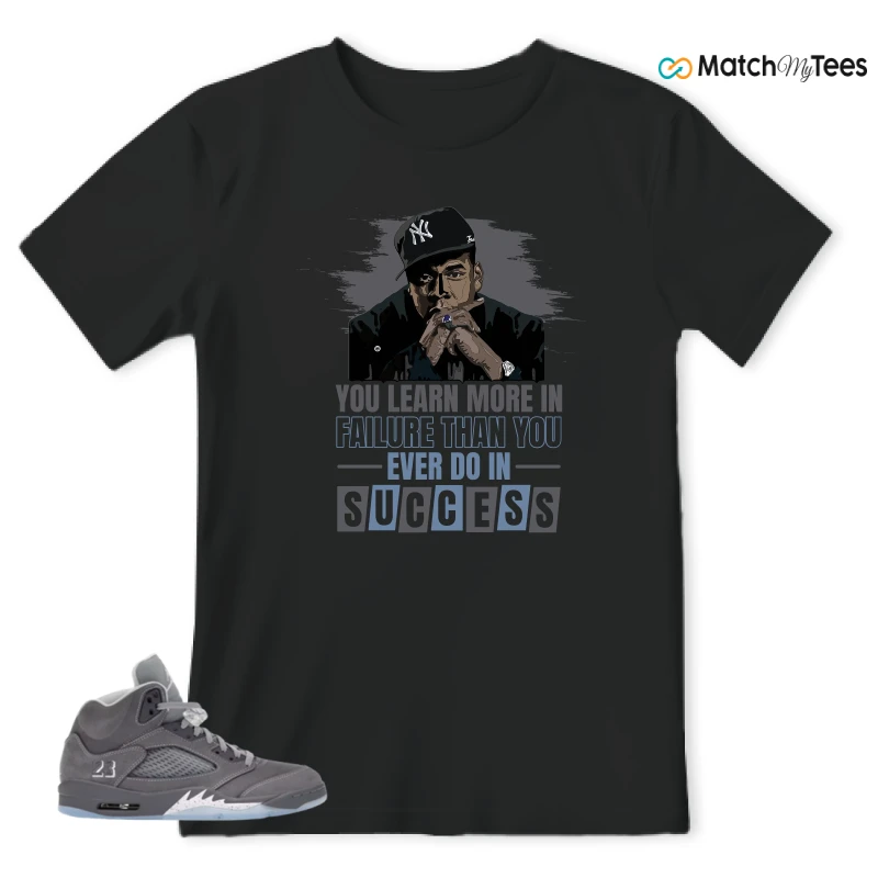 NIKE AIR JORDAN 5 WOLF GREY SNEAKER Matching Tees t-shirt