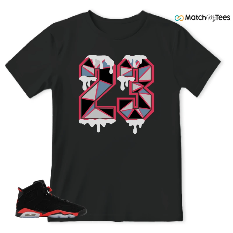 NIKE AIR JORDAN 6 REVERSE INFRARED SALESMAN SNEAKER Matching Tees t-shirt