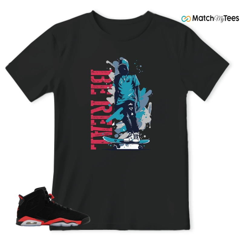 NIKE AIR JORDAN 6 REVERSE INFRARED SALESMAN SNEAKER Matching Tees t-shirt
