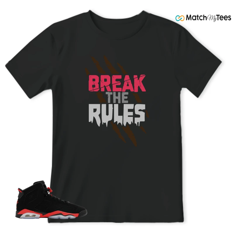 NIKE AIR JORDAN 6 REVERSE INFRARED SALESMAN SNEAKER Matching Tees t-shirt