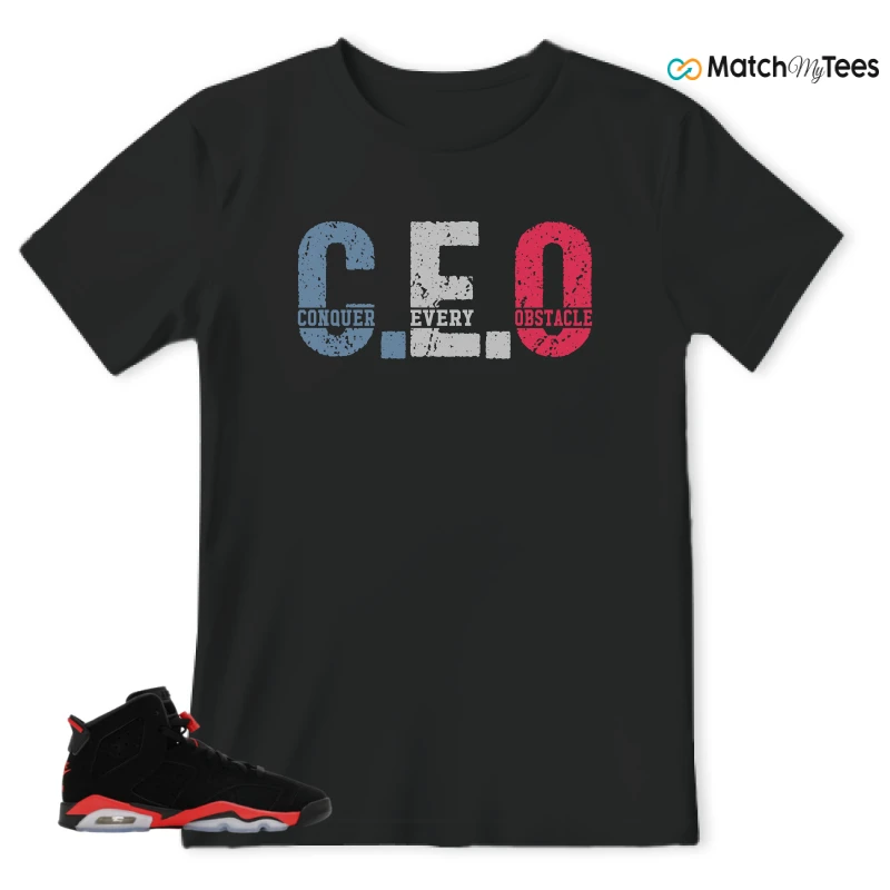 NIKE AIR JORDAN 6 REVERSE INFRARED SALESMAN SNEAKER Matching Tees t-shirt