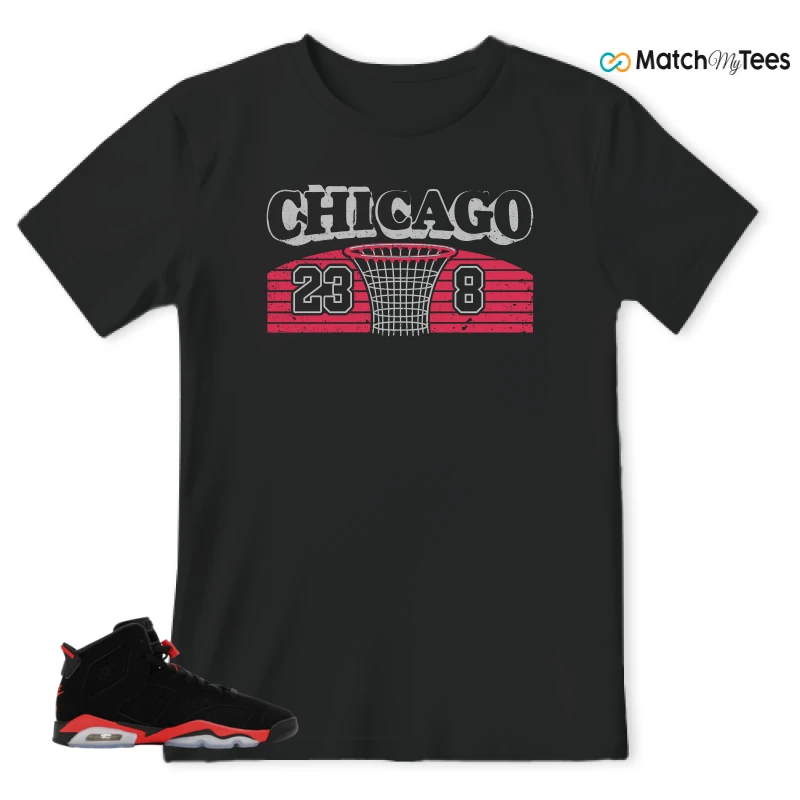 NIKE AIR JORDAN 6 REVERSE INFRARED SALESMAN SNEAKER Matching Tees t-shirt
