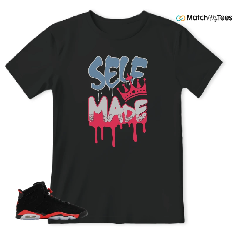 NIKE AIR JORDAN 6 REVERSE INFRARED SALESMAN SNEAKER Matching Tees t-shirt