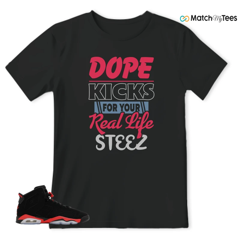 NIKE AIR JORDAN 6 REVERSE INFRARED SALESMAN SNEAKER Matching Tees t-shirt