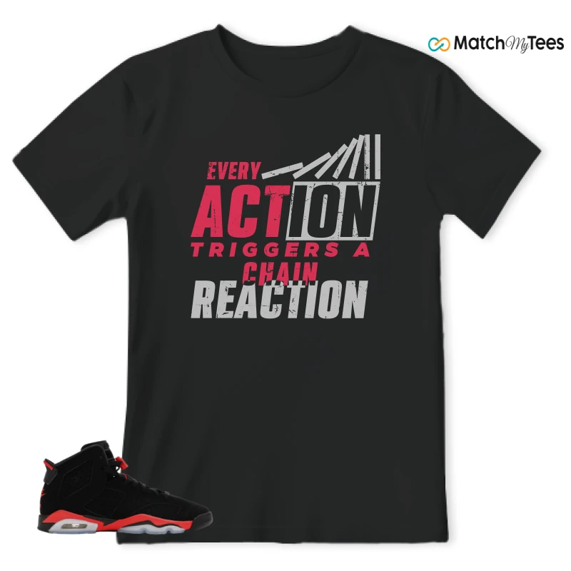 NIKE AIR JORDAN 6 REVERSE INFRARED SALESMAN SNEAKER Matching Tees t-shirt