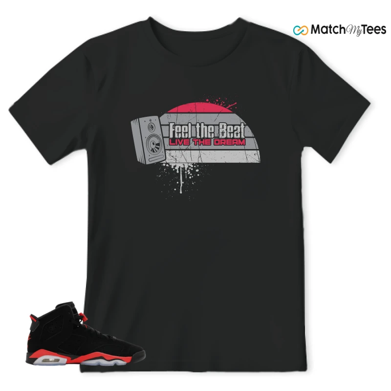 NIKE AIR JORDAN 6 REVERSE INFRARED SALESMAN SNEAKER Matching Tees t-shirt