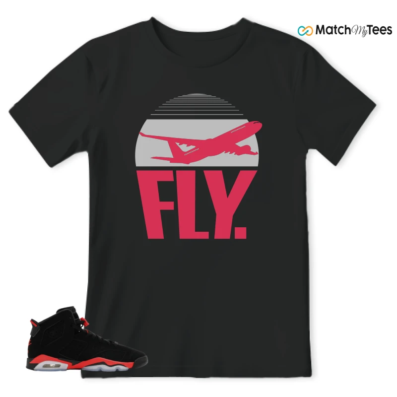 NIKE AIR JORDAN 6 REVERSE INFRARED SALESMAN SNEAKER Matching Tees t-shirt