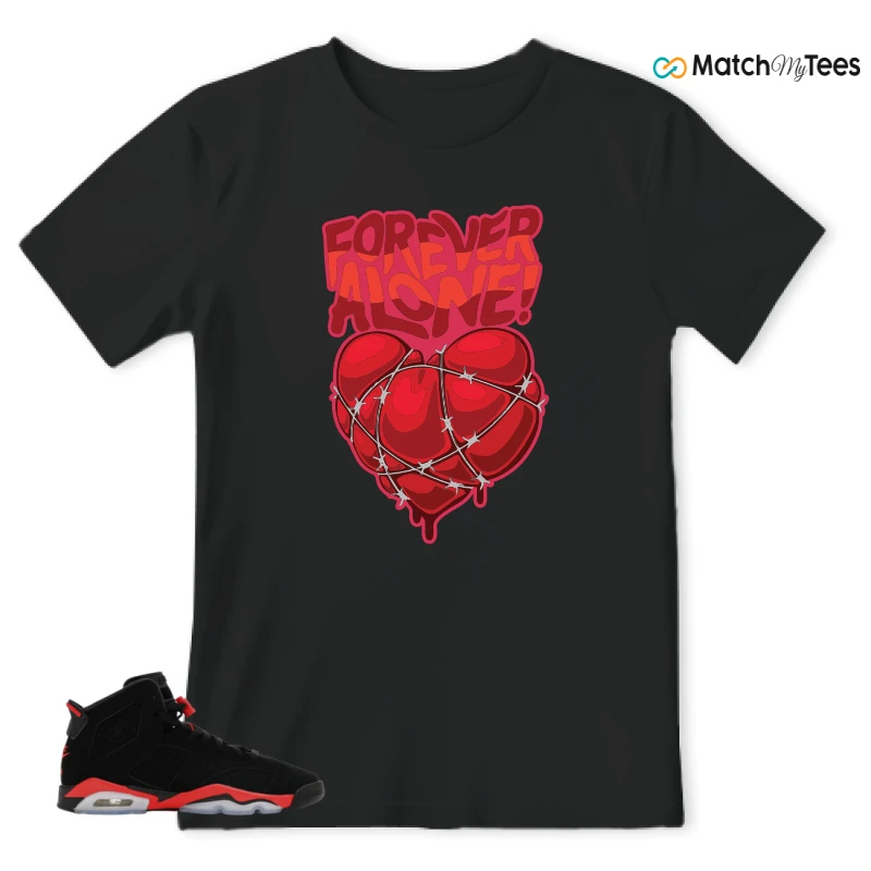 NIKE AIR JORDAN 6 REVERSE INFRARED SALESMAN SNEAKER Matching Tees t-shirt