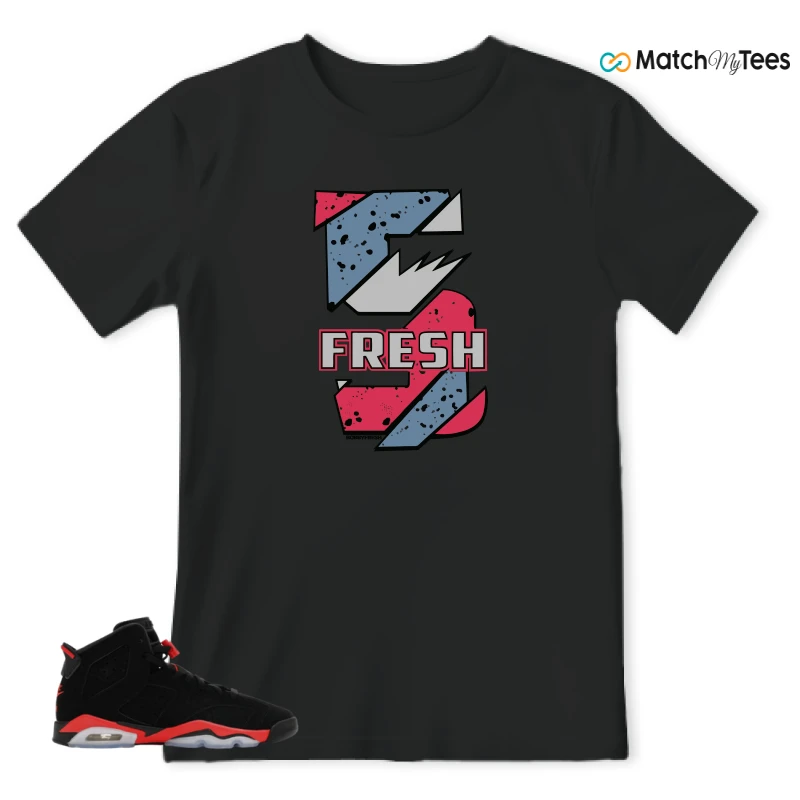 NIKE AIR JORDAN 6 REVERSE INFRARED SALESMAN SNEAKER Matching Tees t-shirt