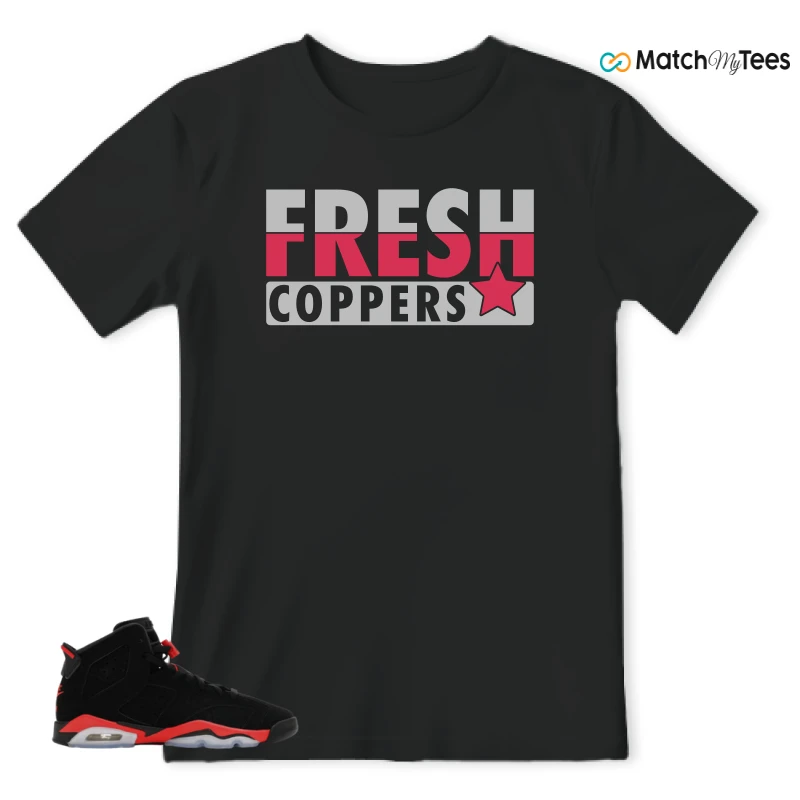 NIKE AIR JORDAN 6 REVERSE INFRARED SALESMAN SNEAKER Matching Tees t-shirt