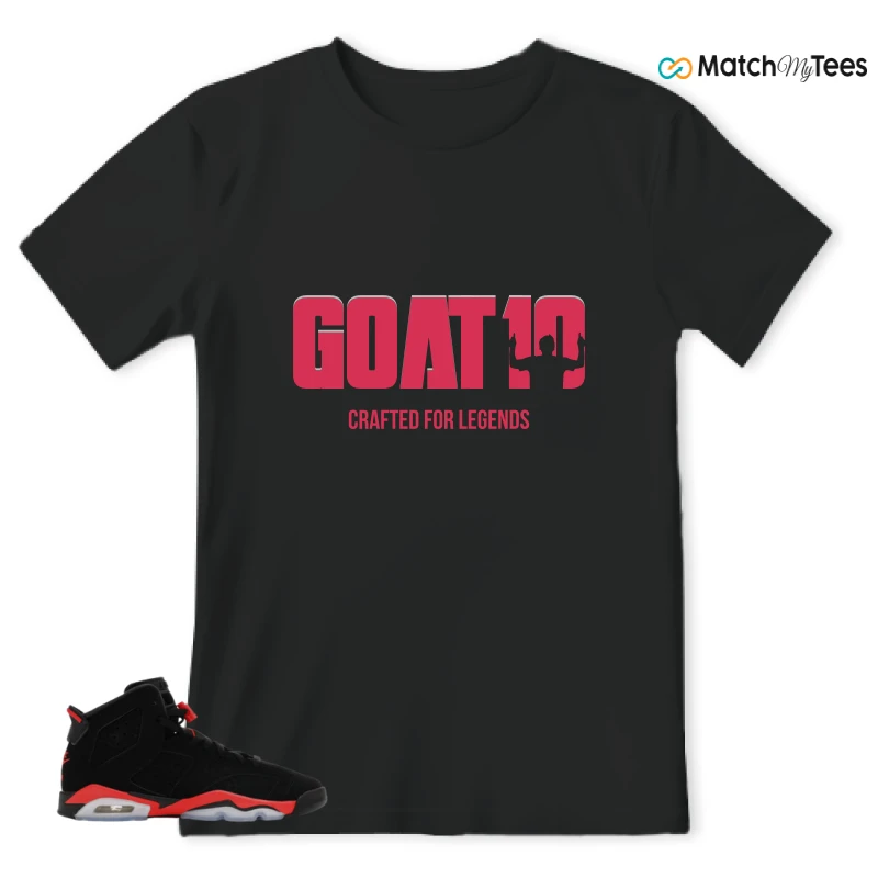 NIKE AIR JORDAN 6 REVERSE INFRARED SALESMAN SNEAKER Matching Tees t-shirt
