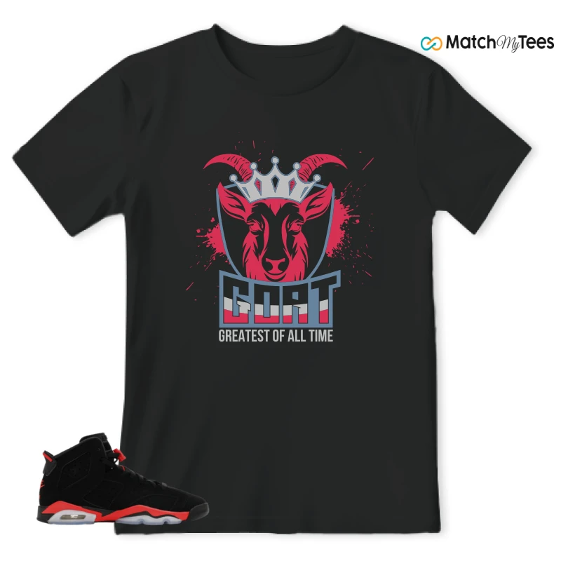 NIKE AIR JORDAN 6 REVERSE INFRARED SALESMAN SNEAKER Matching Tees t-shirt