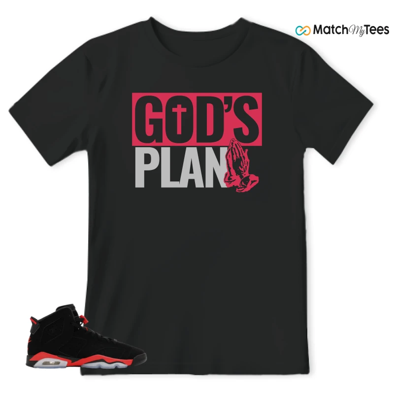 God's Plan Black matching T-shirt T-shirt