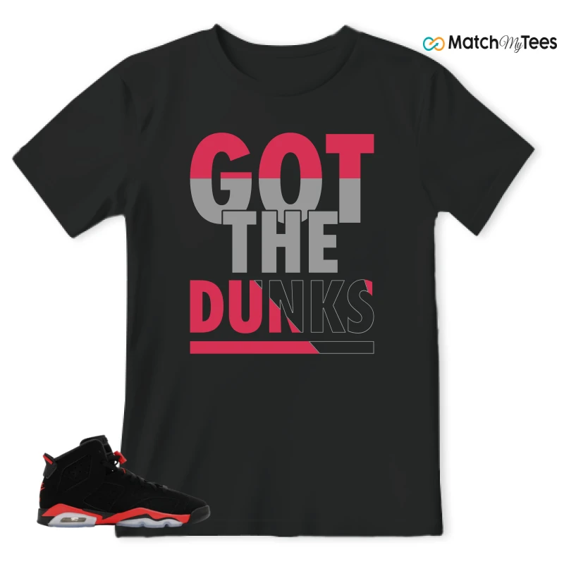 NIKE AIR JORDAN 6 REVERSE INFRARED SALESMAN SNEAKER Matching Tees t-shirt