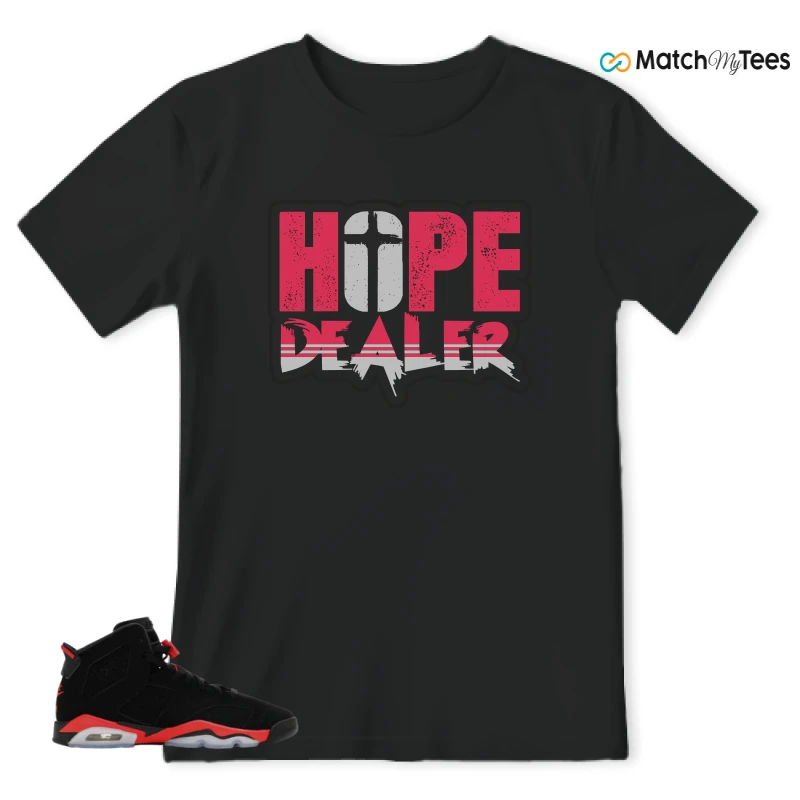 NIKE AIR JORDAN 6 REVERSE INFRARED SALESMAN SNEAKER Matching Tees t-shirt