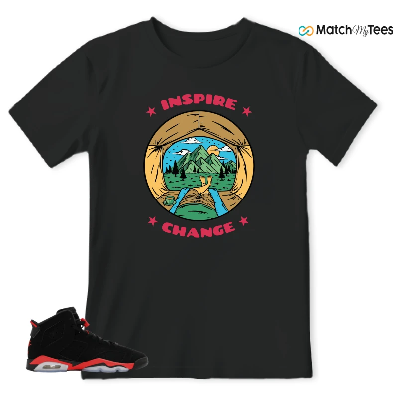 NIKE AIR JORDAN 6 REVERSE INFRARED SALESMAN SNEAKER Matching Tees t-shirt