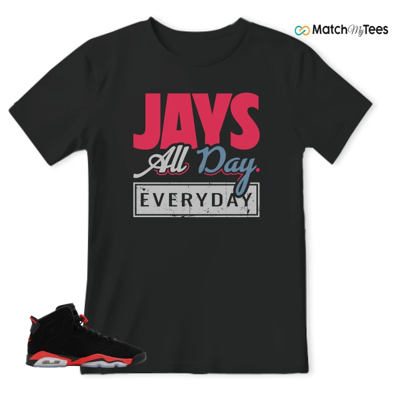 NIKE AIR JORDAN 6 REVERSE INFRARED SALESMAN SNEAKER Matching Tees t-shirt