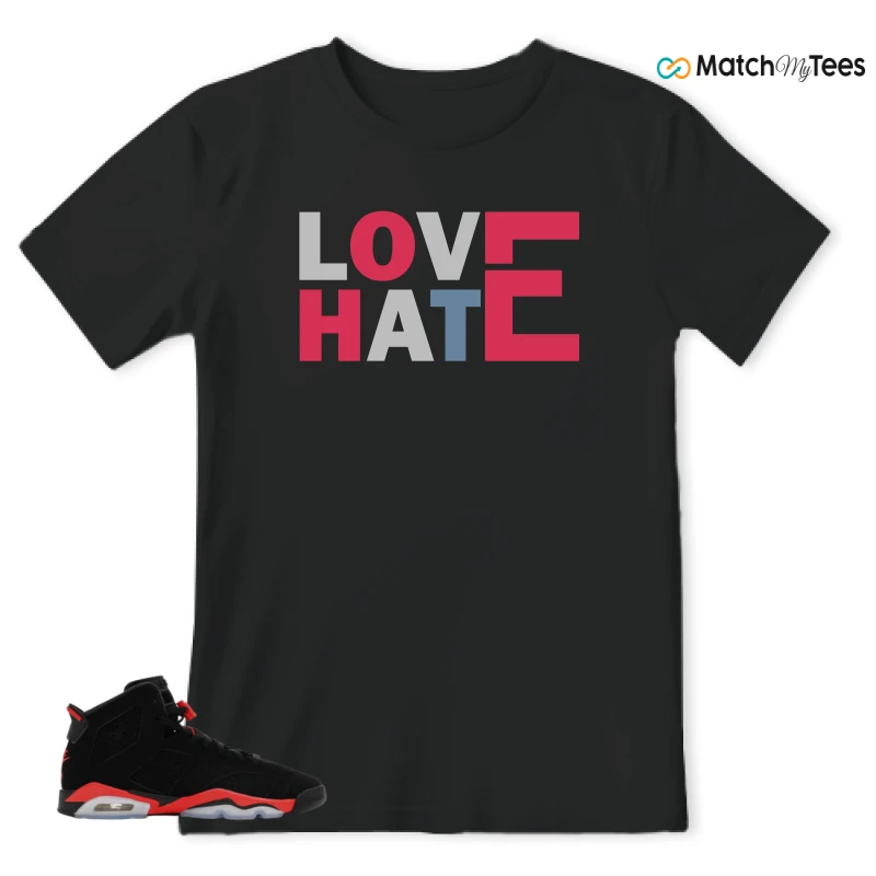NIKE AIR JORDAN 6 REVERSE INFRARED SALESMAN SNEAKER Matching Tees t-shirt