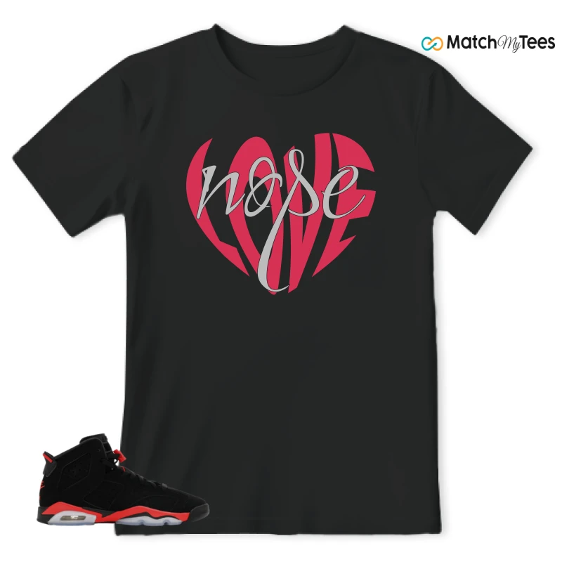 NIKE AIR JORDAN 6 REVERSE INFRARED SALESMAN SNEAKER Matching Tees t-shirt