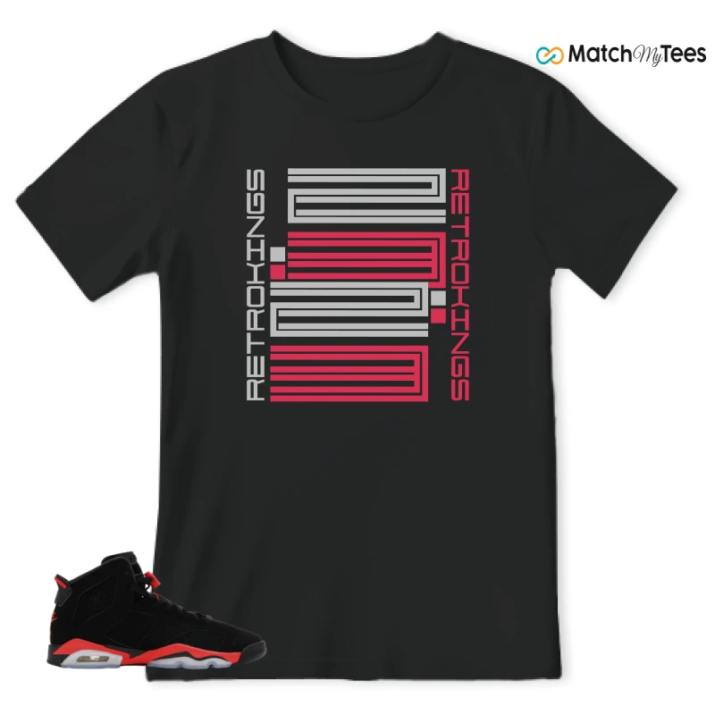 NIKE AIR JORDAN 6 REVERSE INFRARED SALESMAN SNEAKER Matching Tees t-shirt