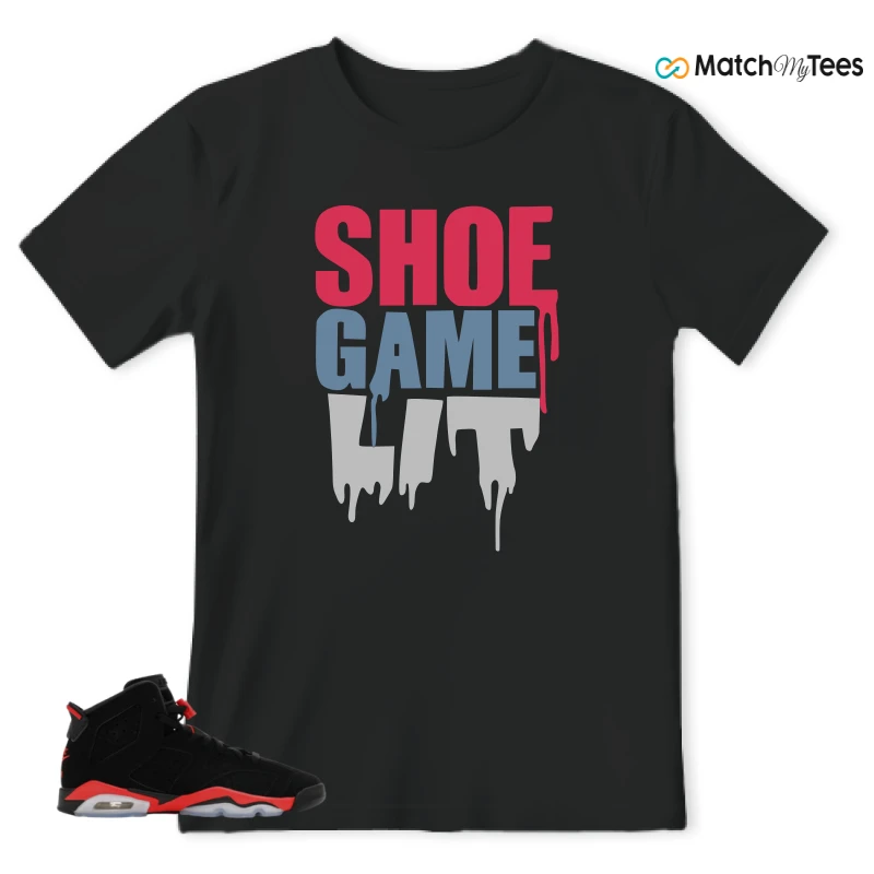 NIKE AIR JORDAN 6 REVERSE INFRARED SALESMAN SNEAKER Matching Tees t-shirt