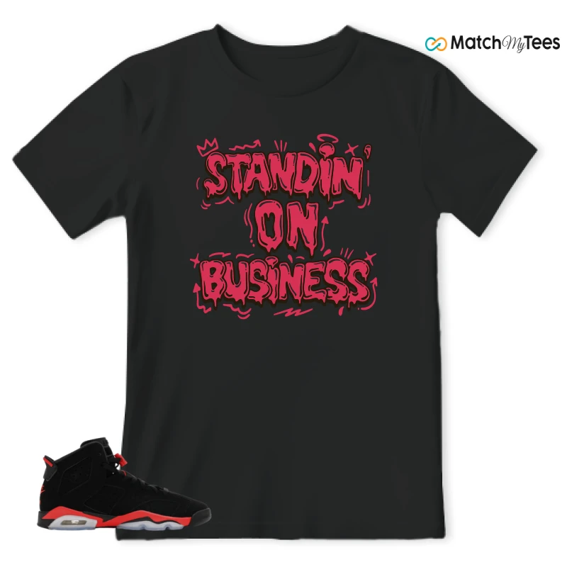 NIKE AIR JORDAN 6 REVERSE INFRARED SALESMAN SNEAKER Matching Tees t-shirt