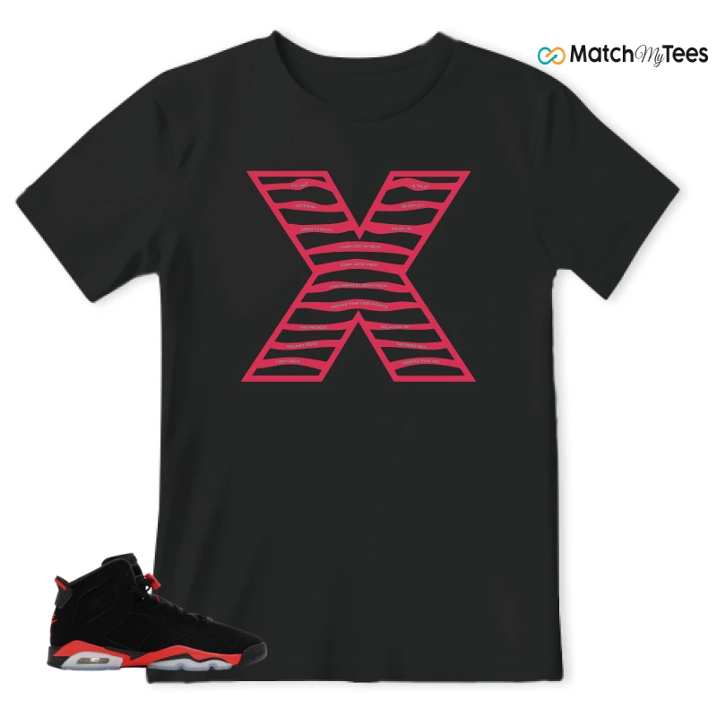 NIKE AIR JORDAN 6 REVERSE INFRARED SALESMAN SNEAKER Matching Tees t-shirt