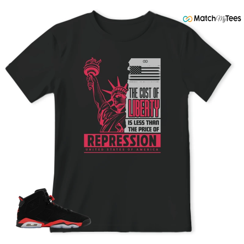 NIKE AIR JORDAN 6 REVERSE INFRARED SALESMAN SNEAKER Matching Tees t-shirt