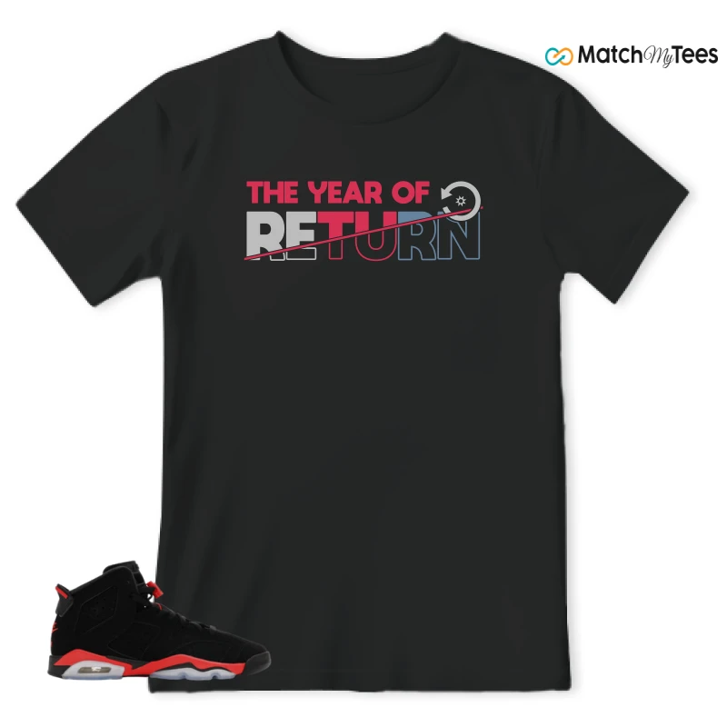 NIKE AIR JORDAN 6 REVERSE INFRARED SALESMAN SNEAKER Matching Tees t-shirt
