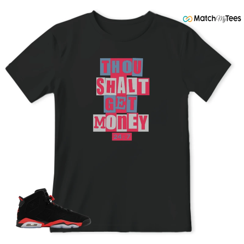 NIKE AIR JORDAN 6 REVERSE INFRARED SALESMAN SNEAKER Matching Tees t-shirt