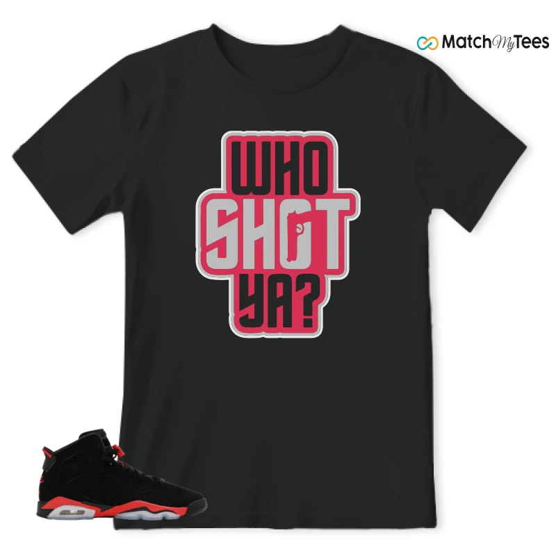 NIKE AIR JORDAN 6 REVERSE INFRARED SALESMAN SNEAKER Matching Tees t-shirt