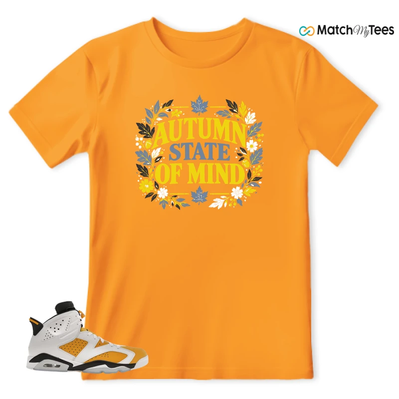 NIKE AIR JORDAN 6 YELLOW OCHRE SNEAKER Matching Tees t-shirt