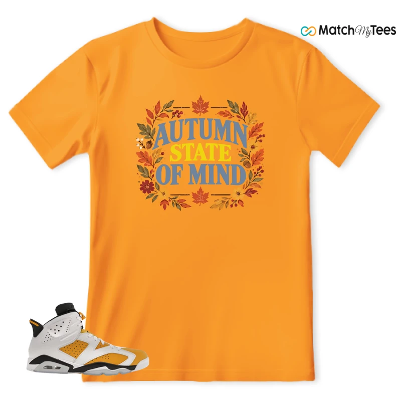 NIKE AIR JORDAN 6 YELLOW OCHRE SNEAKER Matching Tees t-shirt