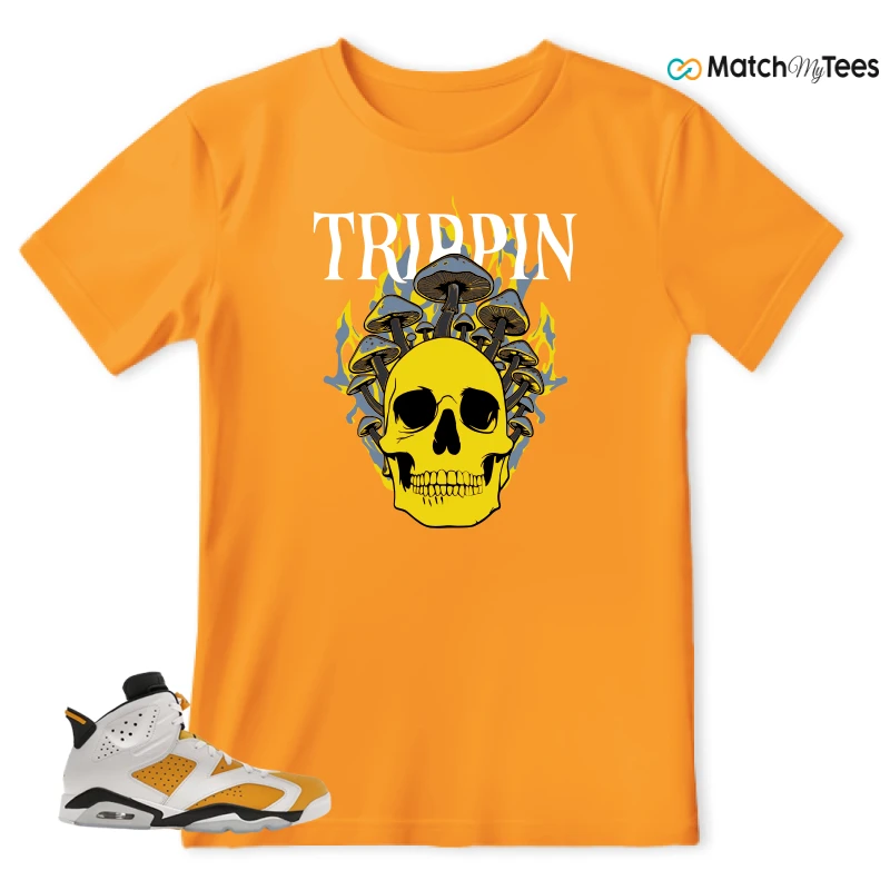 NIKE AIR JORDAN 6 YELLOW OCHRE SNEAKER Matching Tees t-shirt