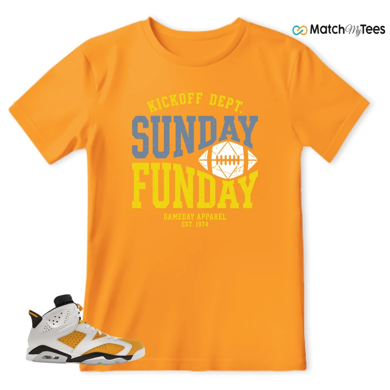 NIKE AIR JORDAN 6 YELLOW OCHRE SNEAKER Matching Tees t-shirt