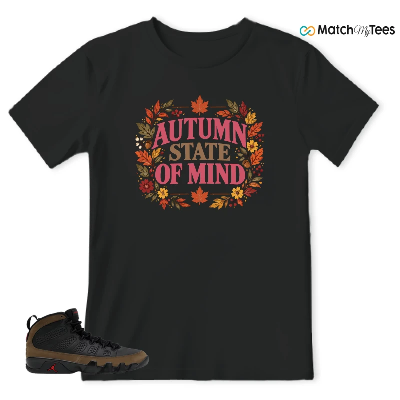 NIKE AIR JORDAN 9 OLIVE SNEAKER Matching Tees t-shirt