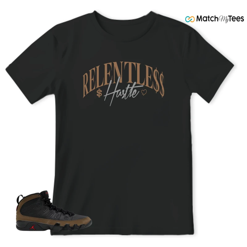 NIKE AIR JORDAN 9 OLIVE SNEAKER Matching Tees t-shirt