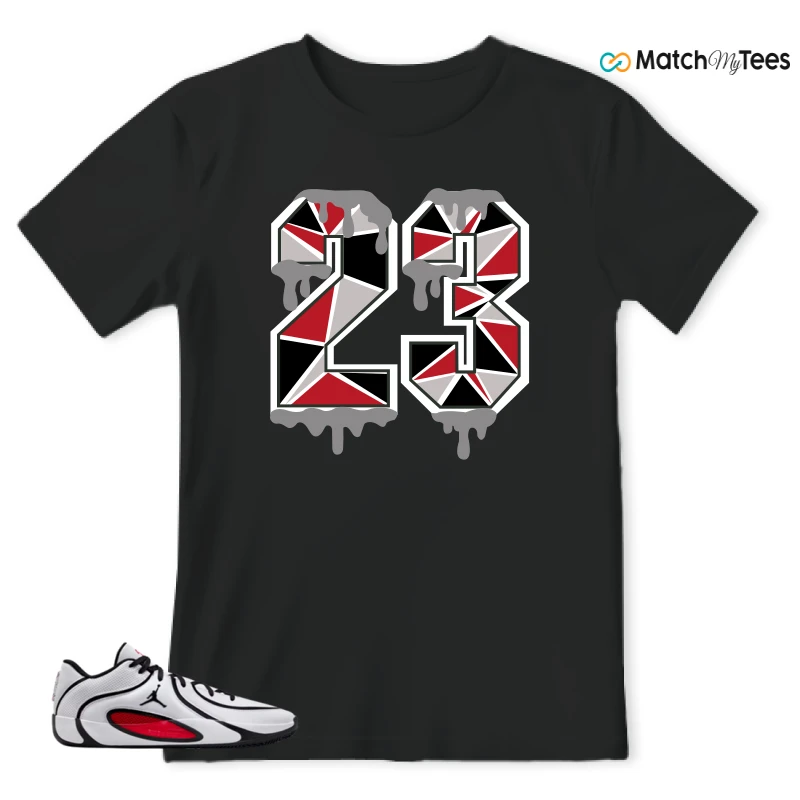 NIKE AIR JORDAN TATUM 4 WHITE UNIVERSITY RED SNEAKER Matching Tees t-shirt