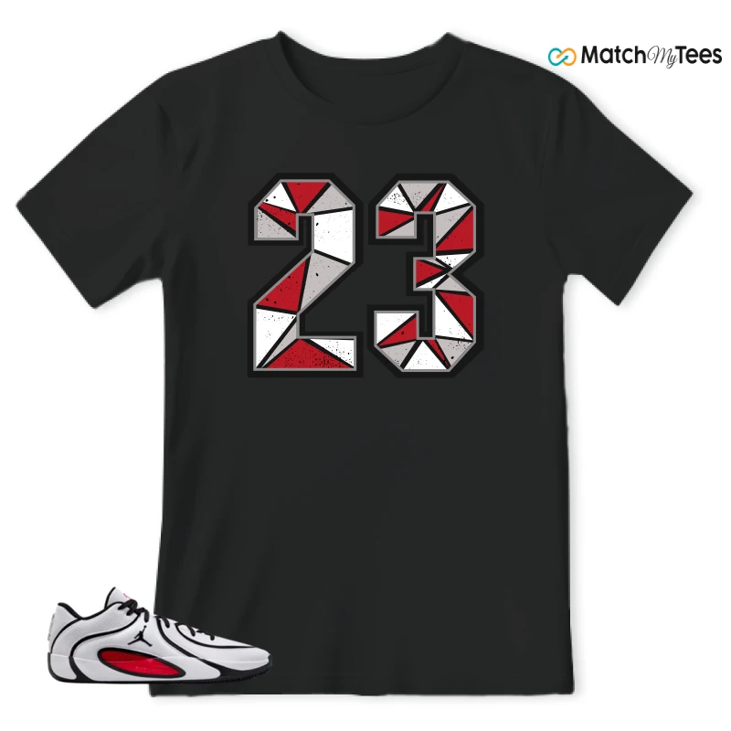 NIKE AIR JORDAN TATUM 4 WHITE UNIVERSITY RED SNEAKER Matching Tees t-shirt