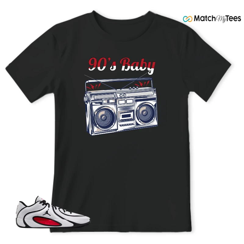 NIKE AIR JORDAN TATUM 4 WHITE UNIVERSITY RED SNEAKER Matching Tees t-shirt
