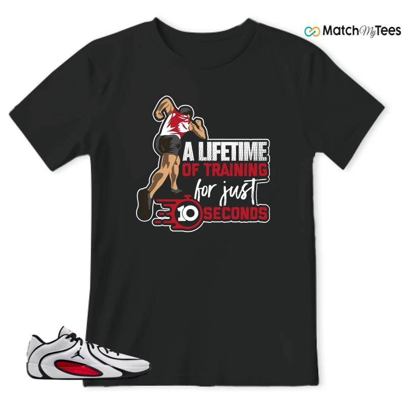 NIKE AIR JORDAN TATUM 4 WHITE UNIVERSITY RED SNEAKER Matching Tees t-shirt