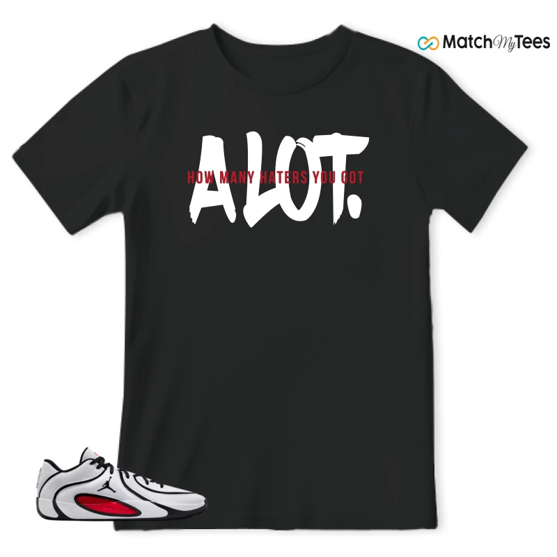 NIKE AIR JORDAN TATUM 4 WHITE UNIVERSITY RED SNEAKER Matching Tees t-shirt