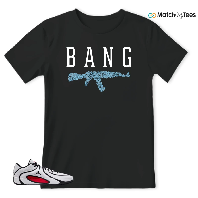 NIKE AIR JORDAN TATUM 4 WHITE UNIVERSITY RED SNEAKER Matching Tees t-shirt