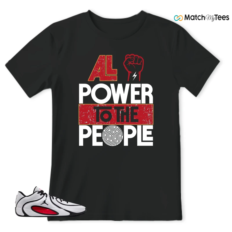 NIKE AIR JORDAN TATUM 4 WHITE UNIVERSITY RED SNEAKER Matching Tees t-shirt