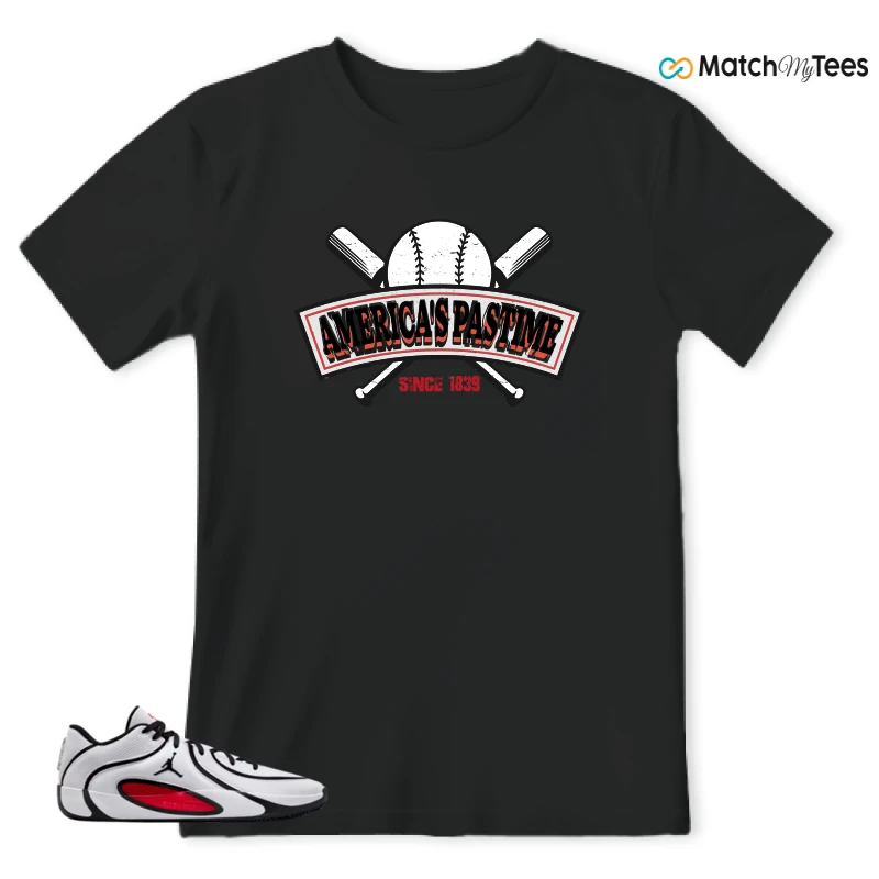 NIKE AIR JORDAN TATUM 4 WHITE UNIVERSITY RED SNEAKER Matching Tees t-shirt